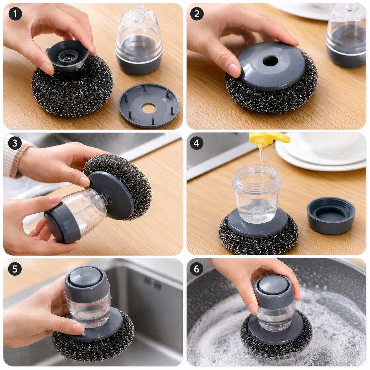 Soap Dispensing Dish Brush