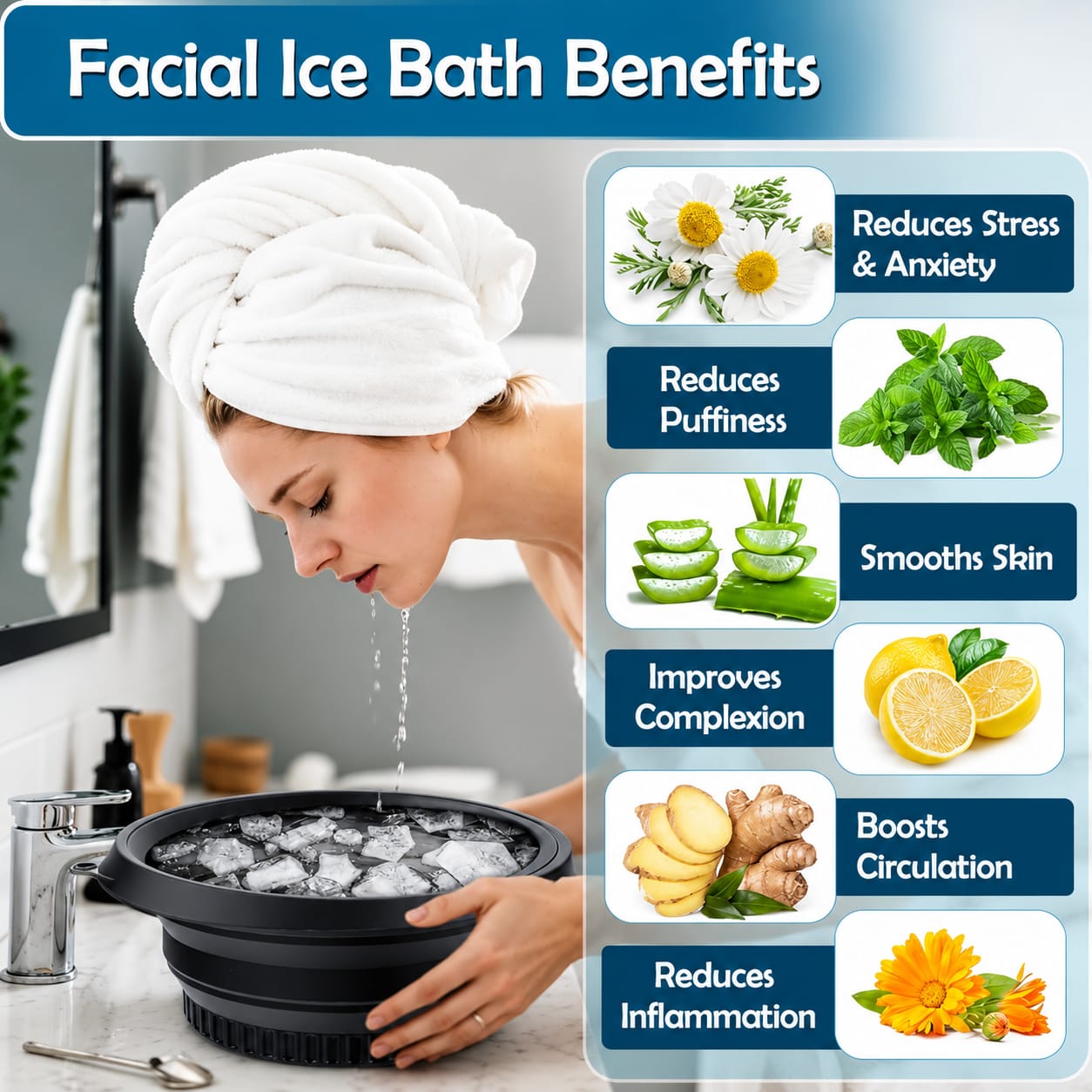GlowFreeze Facial Ice Bath Bowl – Get Spa-Like Glowing Skin at Home